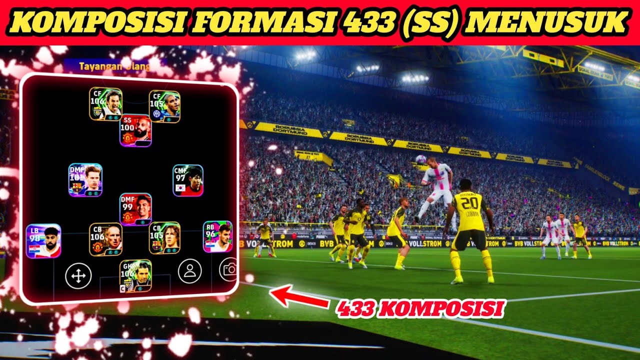 K0MP0SISI FORMASI 433 (SS) SERANGAN BALIK  META TIKI TAKA TROBOSS || BAPA EFOOTBALL 2026