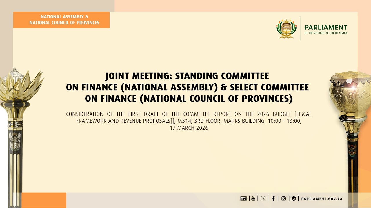 Joint Meeting: Standing and Select Committees on Finance (NA & NCOP), 17 March 2026
