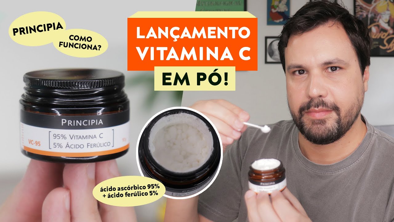VITAMINA C EM PÓ PRINCIPIA VC-95 a 95% com Ácido Ferúlico