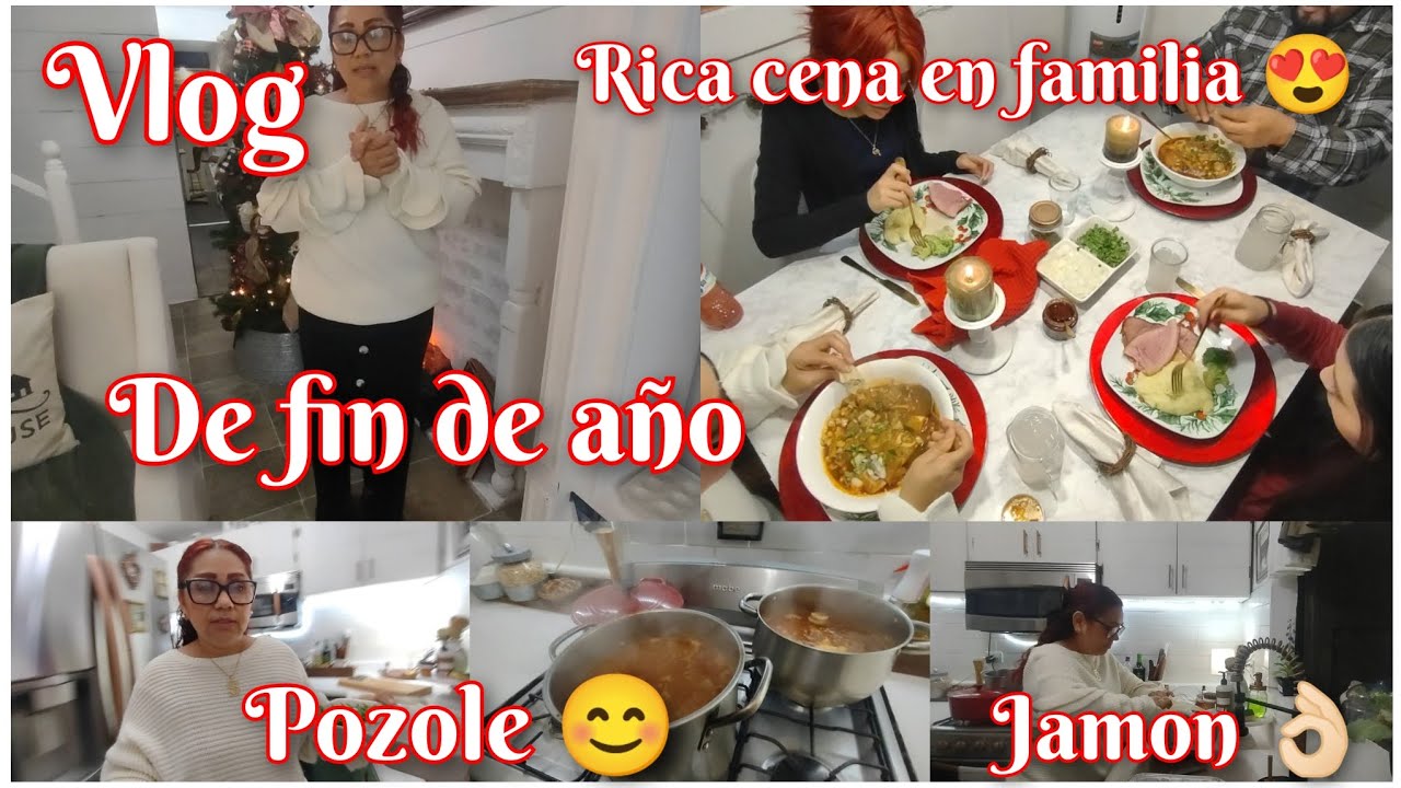 Así fue nuestra cena de fin de año 🥰🙏🏻+Cocinamos menudo y jamón/Día acogedor en familia🫂