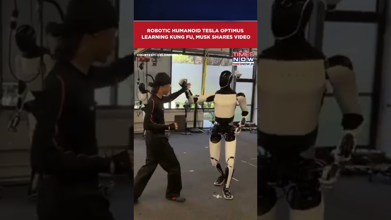 WATCH: Robotic Humanoid 'Tesla Optimus' Learns Kung Fu, Elon Musk Shares Video #shorts