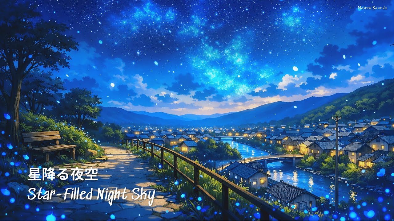 [Piano BGM] 星降る夜空 - Star-Filled Night Sky | 作業・勉強・睡眠・リラックス