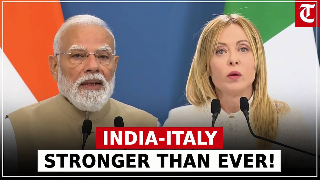 PM Modi & Meloni highlight stronger India-Italy ties in Rome joint address! #Melodi