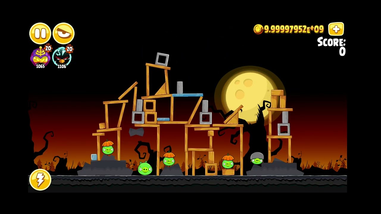 Angry birds seasons old version modded gameplay #3 Trick or treat levels 3-1 3-15 And bonus level