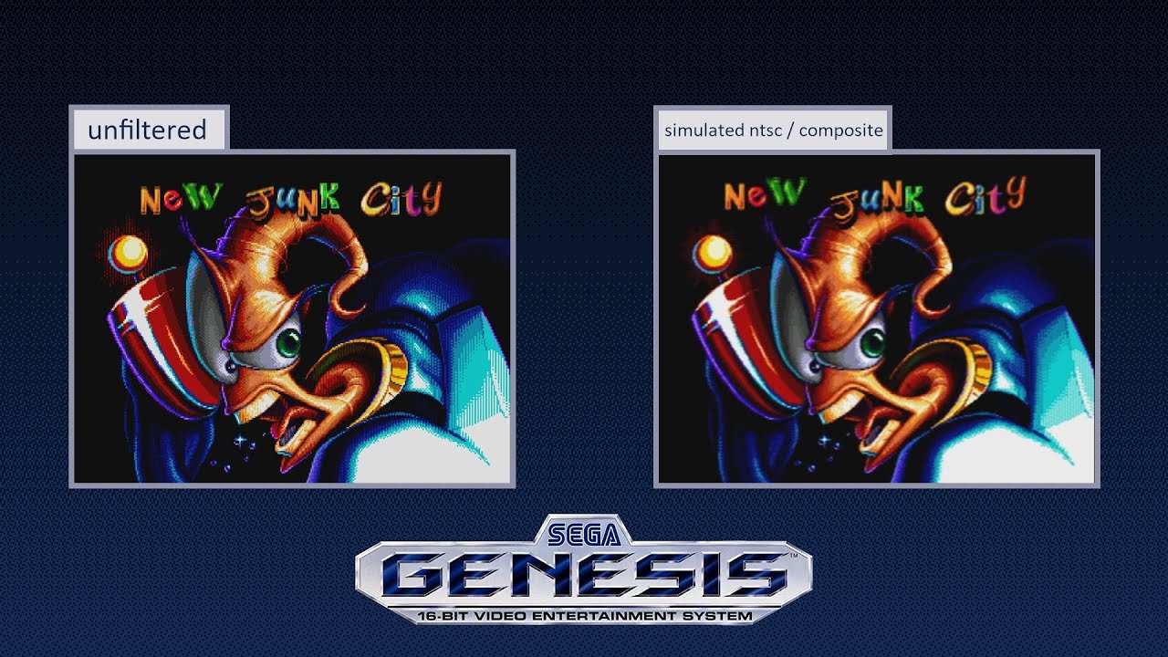 Here is why you should use composite cable or a ntsc filter while playing Sega Genesis games