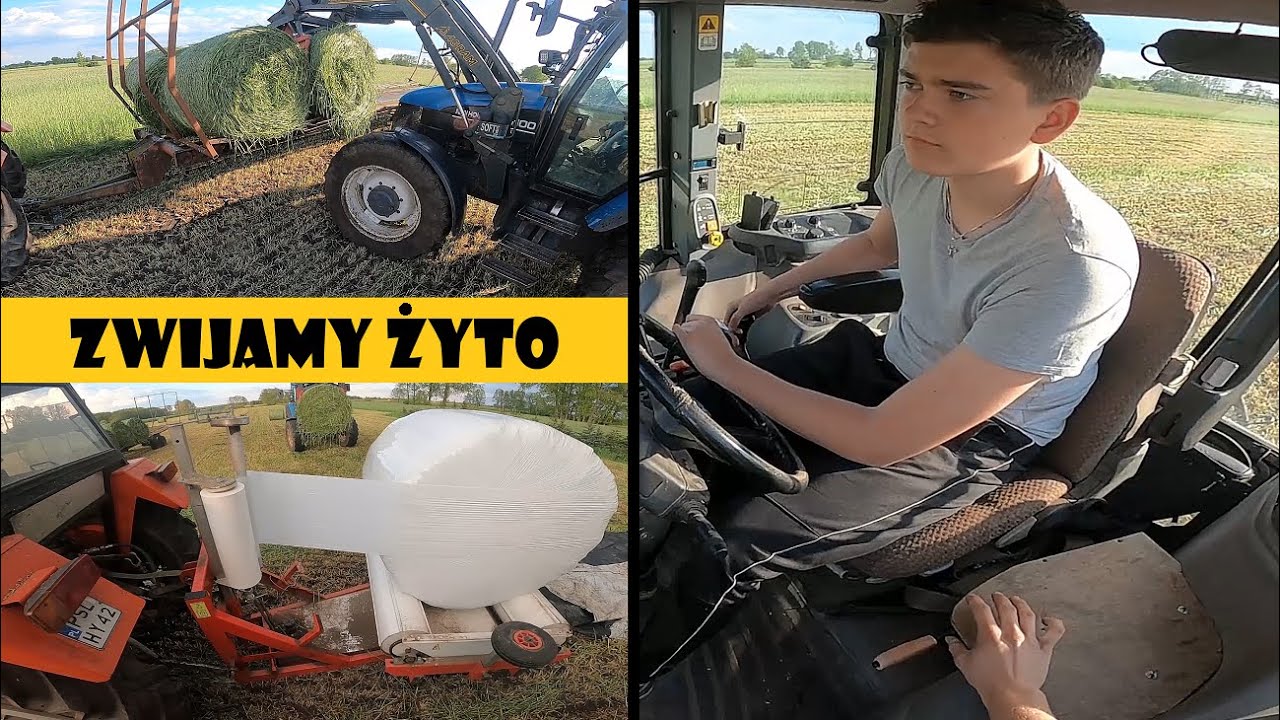 ŻYTO NA KISZONKĘ🌾ZWOŻENIE I OWIJANIE😃Agro Dniówka#189 Agro Kuzyni