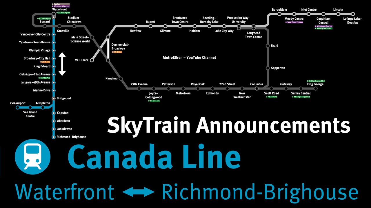 SkyTrain Announcements | Canada Line: Waterfront - Richmond-Brighouse (2024)