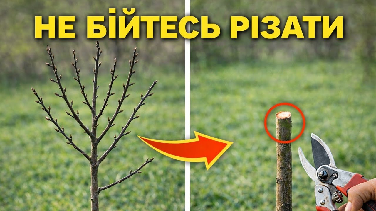 Обрізка Однорічної Яблуні I Зробіть Так ! 