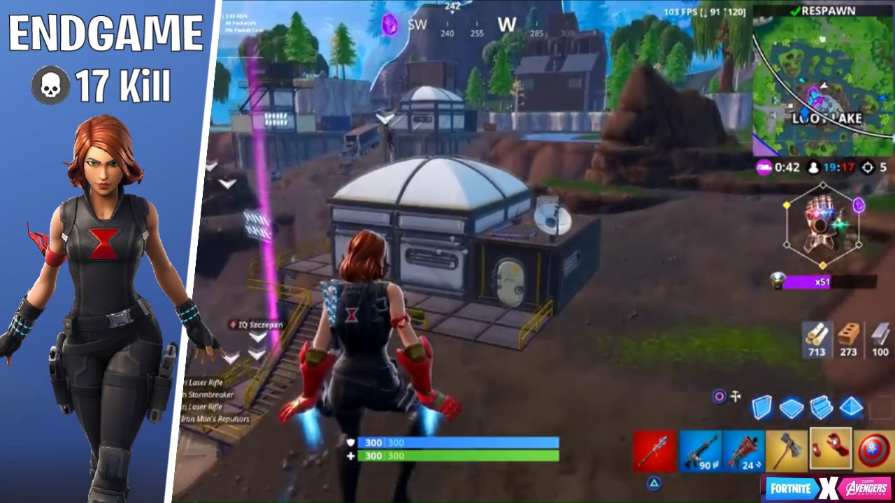 *GAMEPLAY* BLACK WIDOW 17 KILL ENDGAME (GamePlay Fortnite) NO COMMENTARY