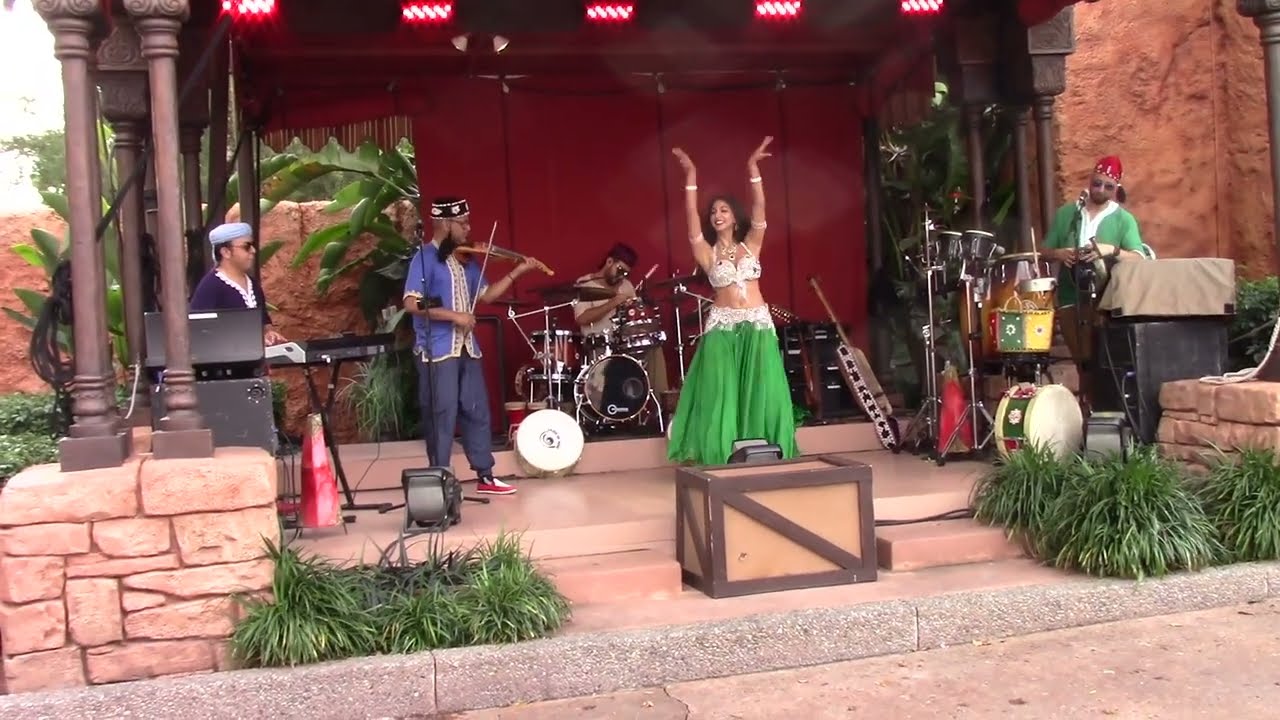 belly dance show and live music at epcot morocco by atlas fusion band - 2024