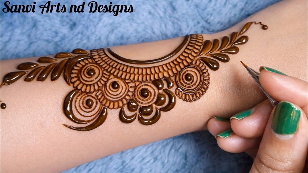 Very Beautiful nd Stylish back hand Mehndi Design||New Easy mehndi design||Mehndi ka design 