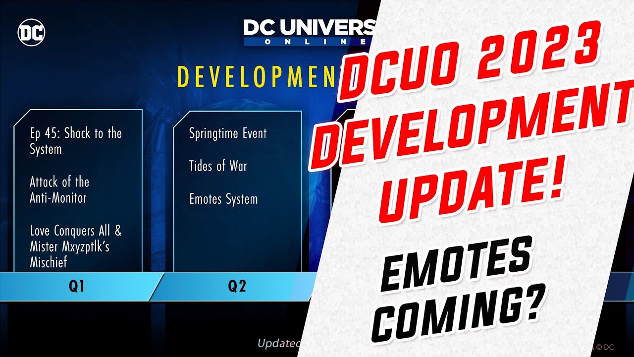 DCUO 2023 Development Update: EMOTES?