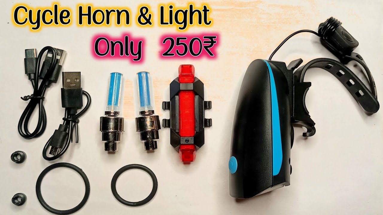 Cycle LightHorn & Back Light Review | Bast Gadgets For Cycle | So Creator 🚨 📯🔥