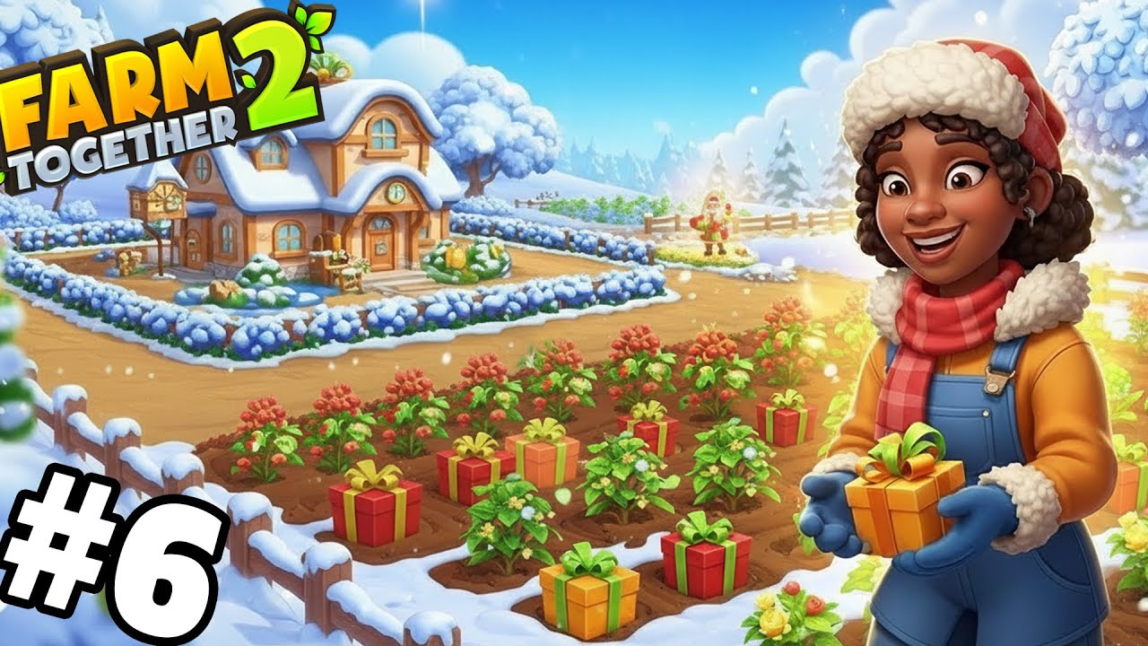 زراعة هدايا موسم الشتاء في مزرعتنا الالخرافية 👩‍🌾 | farm together 2 #6