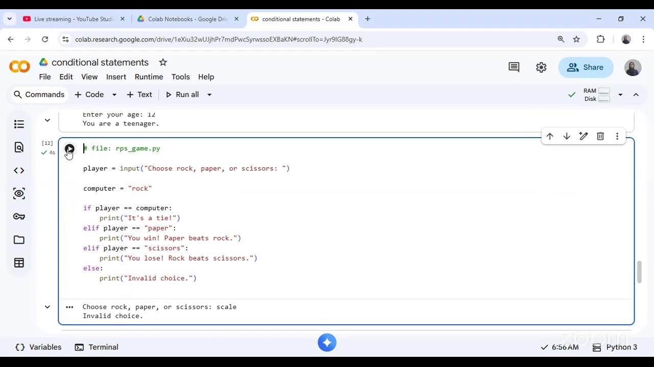 6AM-7AM | Week 1 | Day 5 | Python for absolute beginners