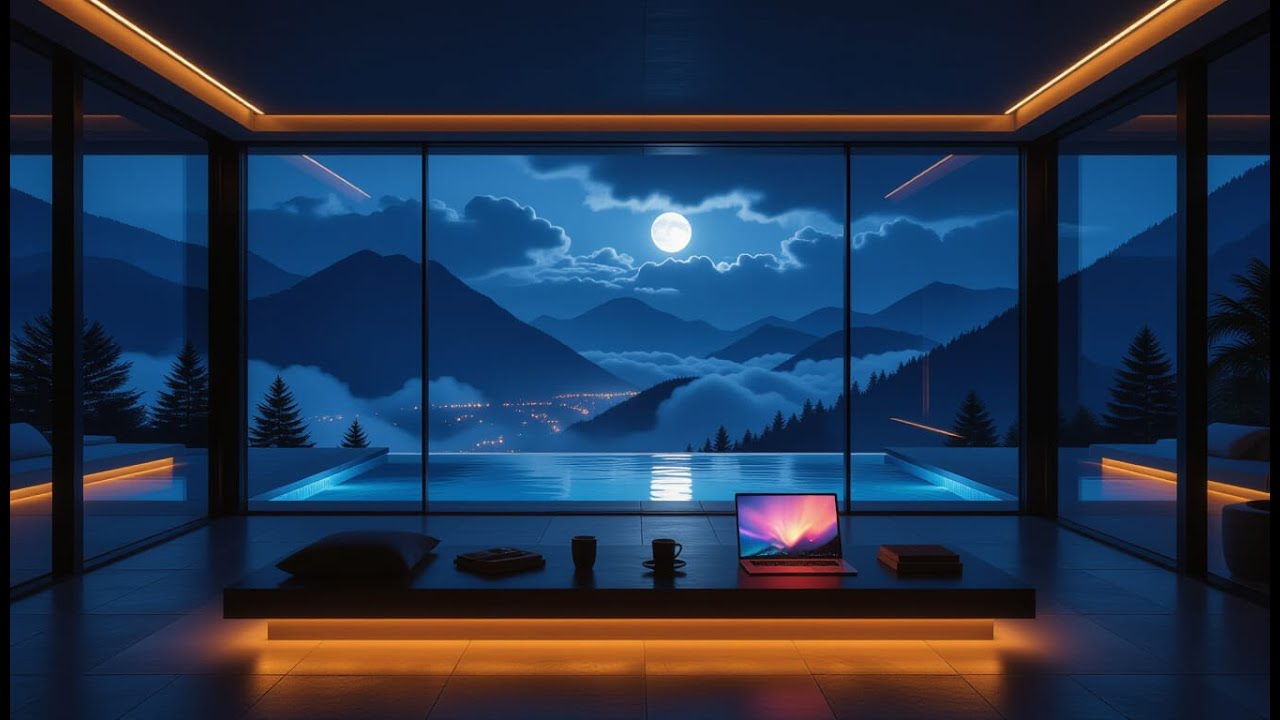 Late Night Lofi in a Modern Minimalist House | Study Ambience