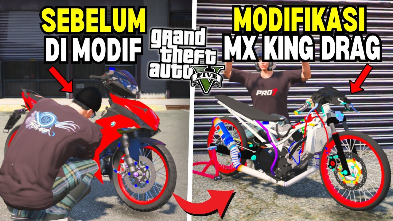 Aku Modifikasi Motor MX King Drag Langka Untuk Ikut Balapan Drag - GTA 5 MOD
