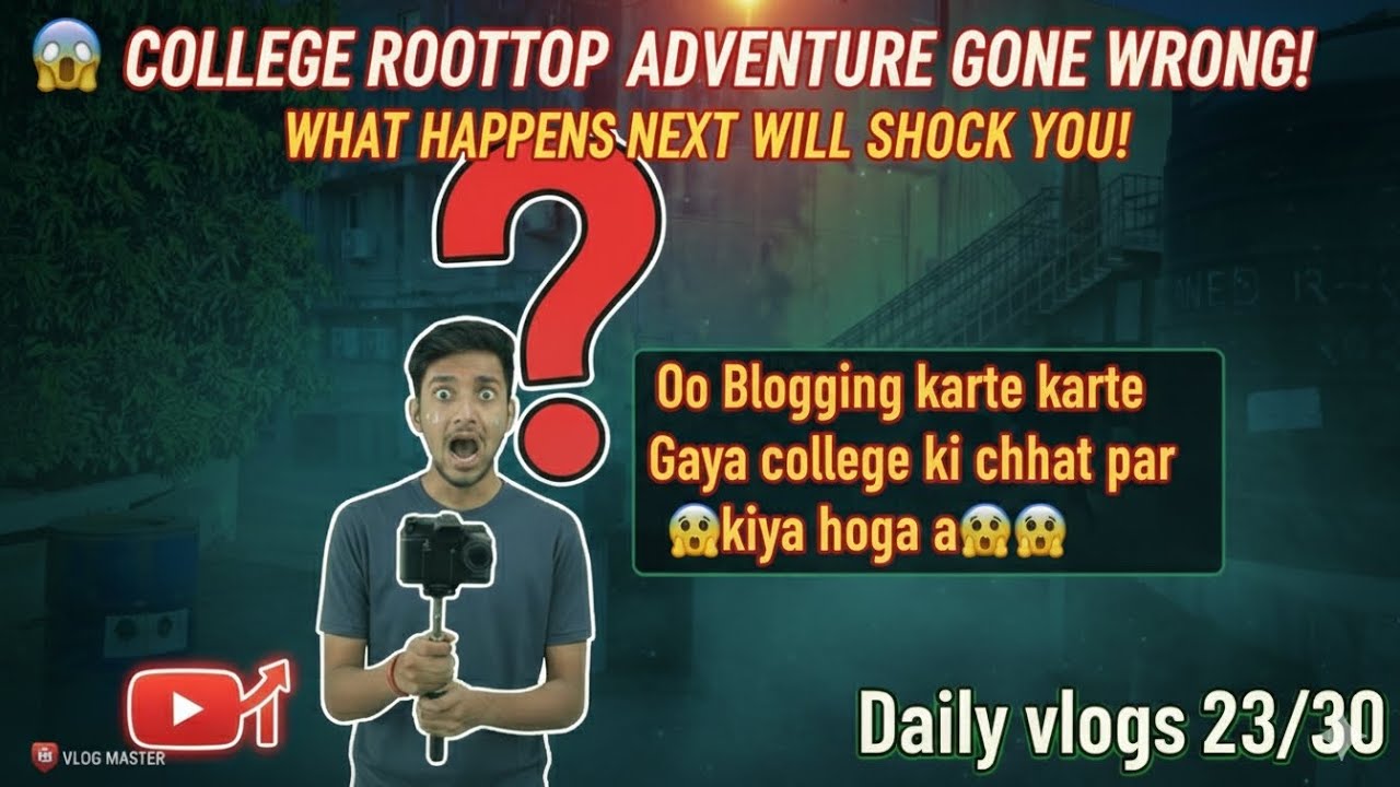 Blogging karte karte 🤔pahunch gaya chhat per 😱 daily vlogs 23/30 #vlog #youtube #like #subscribe 