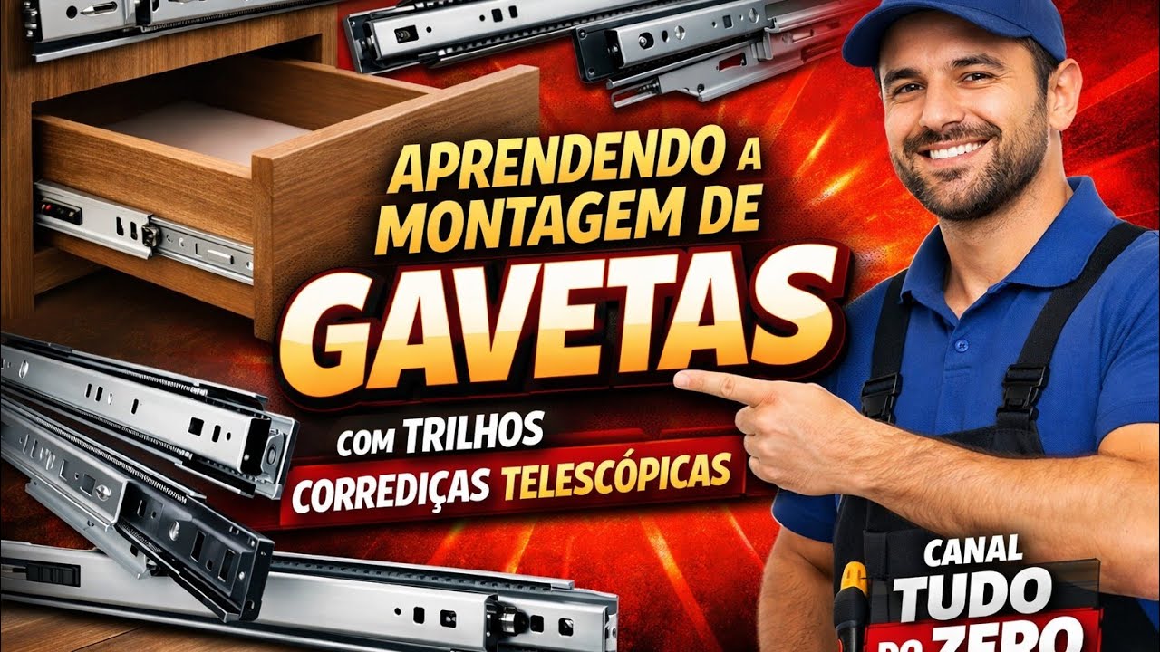 Como montar gavetas com trilho corrediças telescópicas #canaltudodozero  A pedido de seguidores 