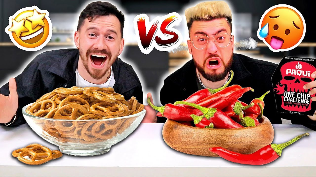 SALTY FOOD vs. SPICY FOOD CHALLENGE 🌶️!! *EATING EXTREMELY HOT FOOD*