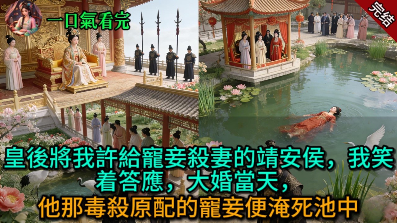 【原創已完結】皇後將我許給寵妾殺妻的靖安侯，我笑着答應，大婚當天，他那毒殺原配的寵妾便淹死池中