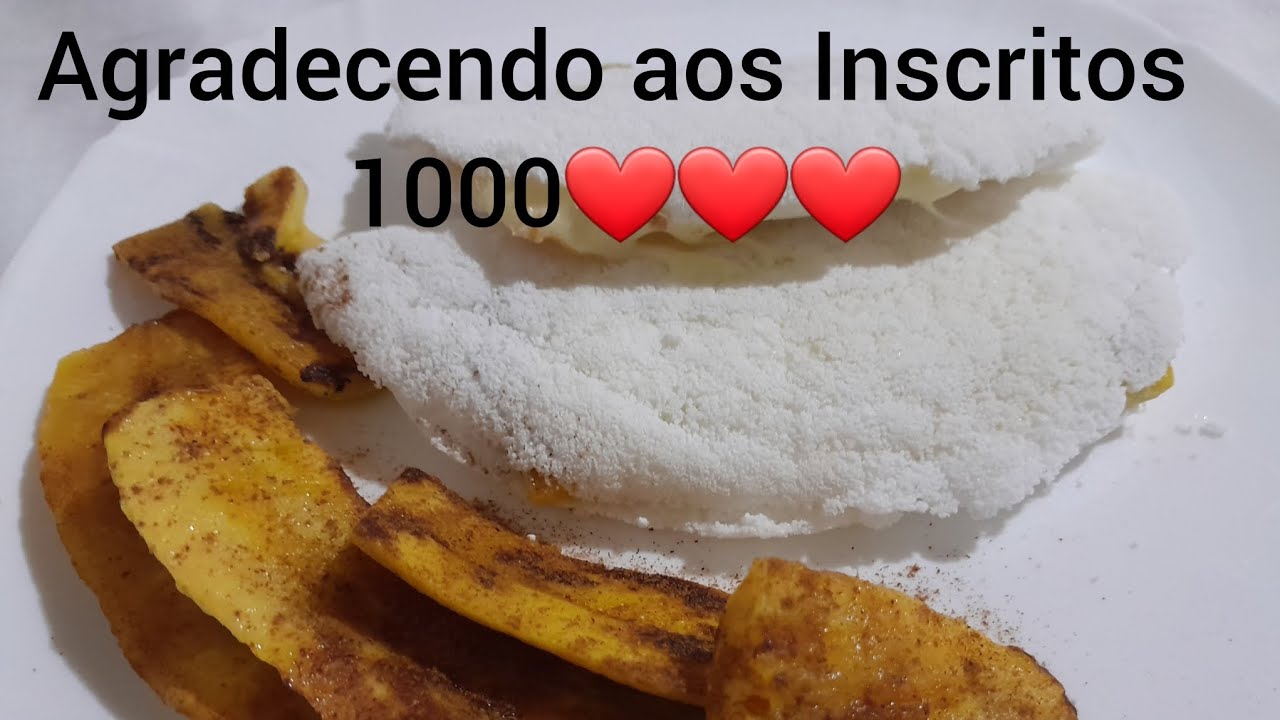 Tapioca  de Banana da Terra com Queijo. 