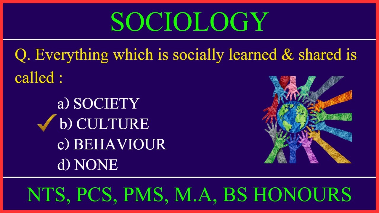 Sociology Mcqs for Preparation of FPSC Test | All about Sociology Mcqs | MCQS on Sociology