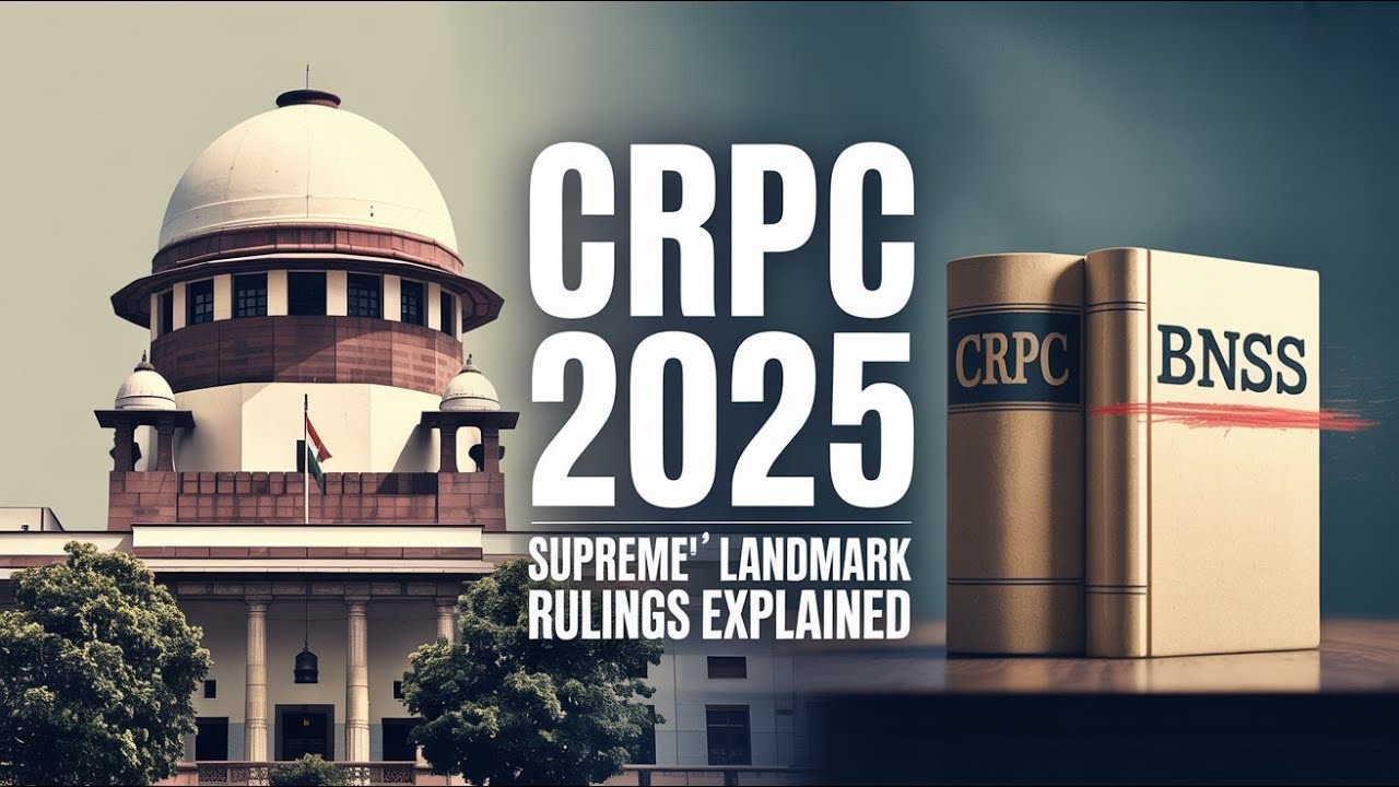 CrPC 2025 | Supreme Court&rsquo;s Landmark Rulings Explained ⚖️ (CrPC &rarr; BNSS Transition)