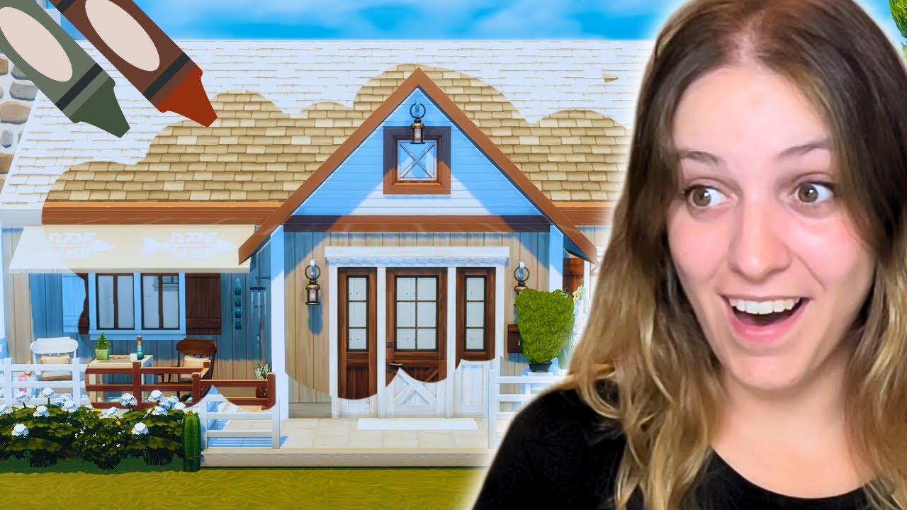 Los Sims 4 PERO COLOREAMOS la casa, empezando con el color BLANCO | Coloring Book Challenge || Marta