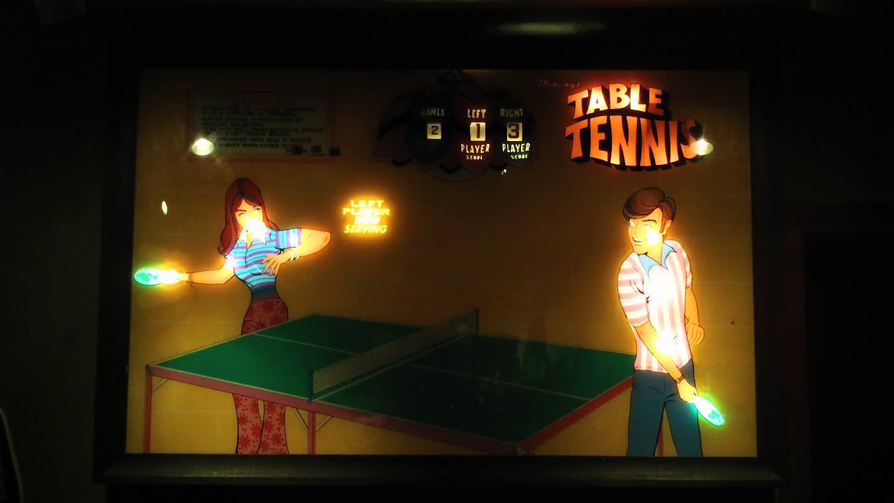 Midway's Table Tennis, electro-mechanical wall game 1972.