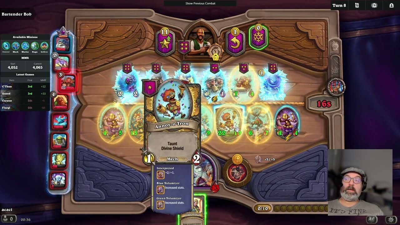 Hearthstone Battlegrounds | match with Mechs (calm pace)