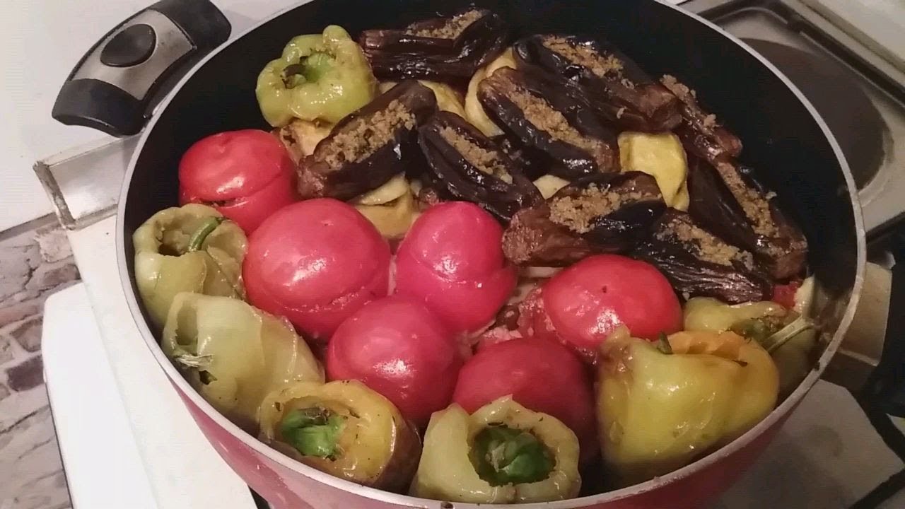 3 Bacı Dolması. Badimcan Dolması. Bəs 4 bacı dolması yediniz?. Pomidor Badimcan Dolmasi.