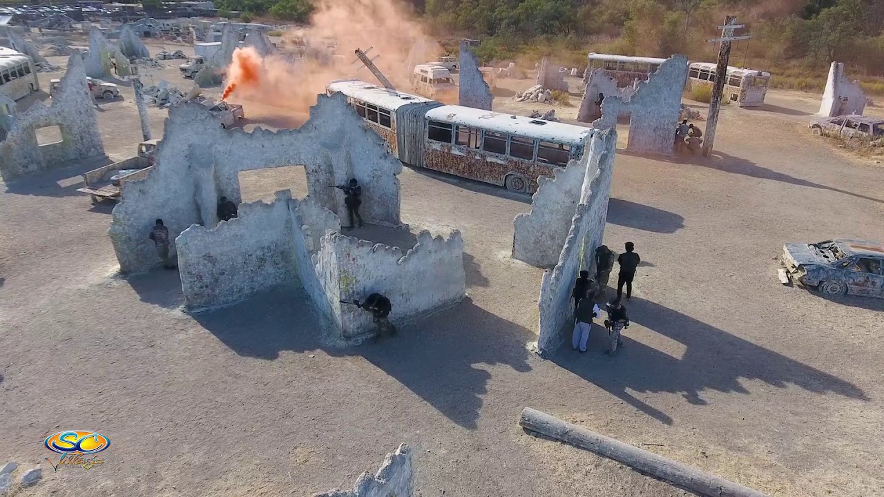SC Village Baghdad Aerial Game play 11-19-17 paintball