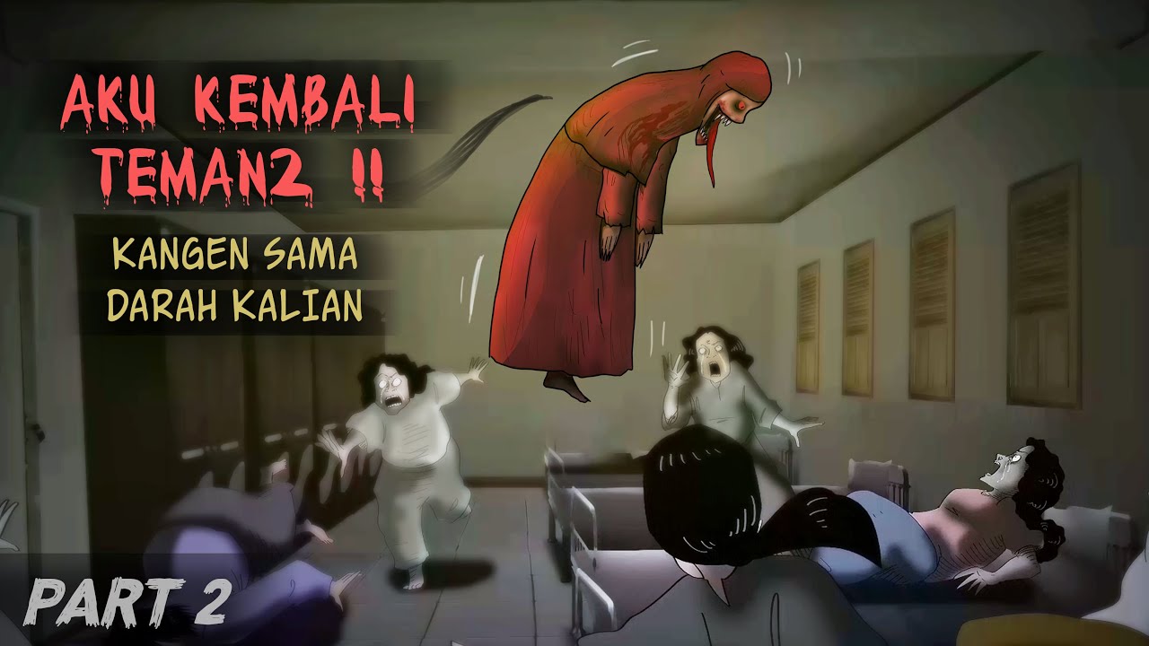 Santriwati Setan Herlina 2 &ndash; Balas dendam ke Pak Kyai  & Pesantren #HORORMISTERI Kartun Hantu Horror