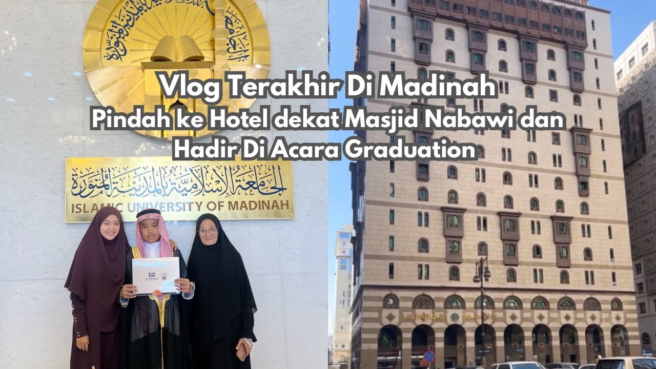 Wisuda stelah 2 bln belajar Arabic di Madinah, pindah hotel dekat masjid, ke masjid quba pakai Buggy
