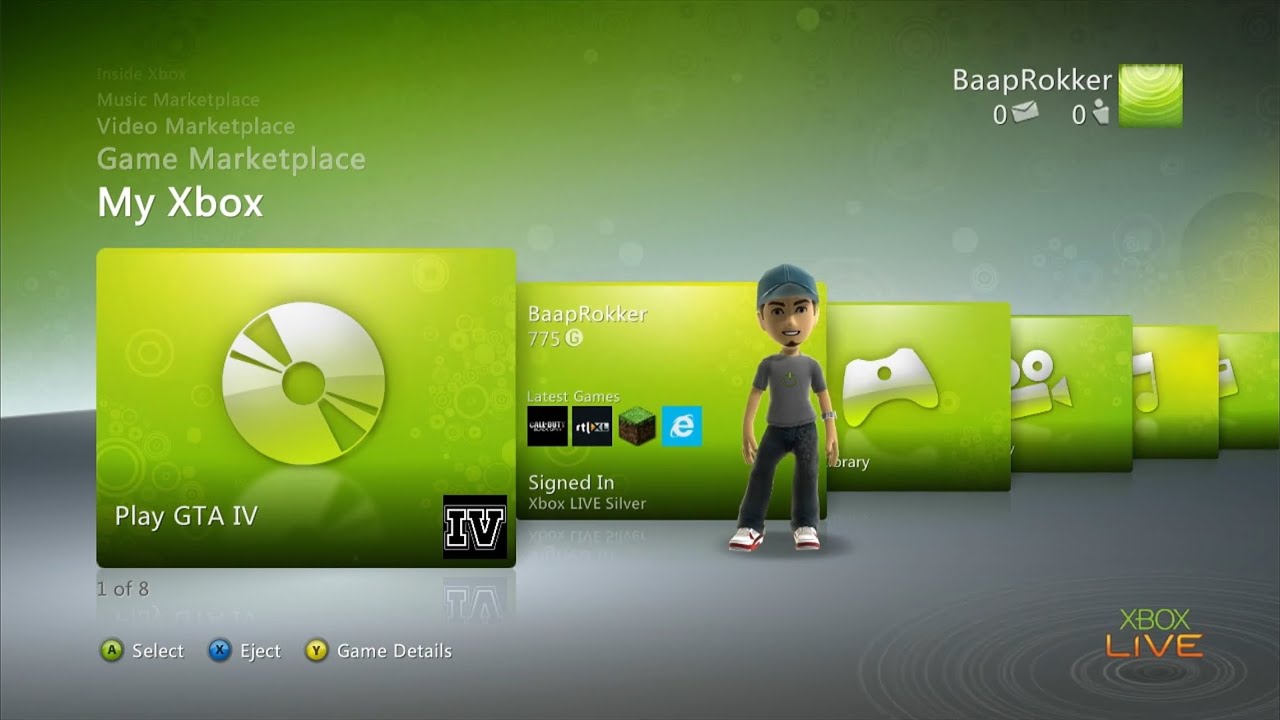 Xbox 360 All major Dashboards on 1 Console Blades NXE Kinect Metro + Aurora Dashboard Showcase