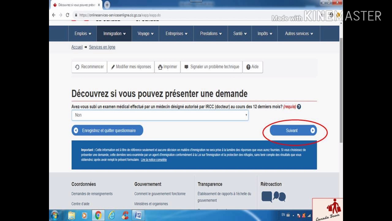 Visa touriste Canada sur le site CIC شرح طريقة طلب تأشيرة كندا على موقع