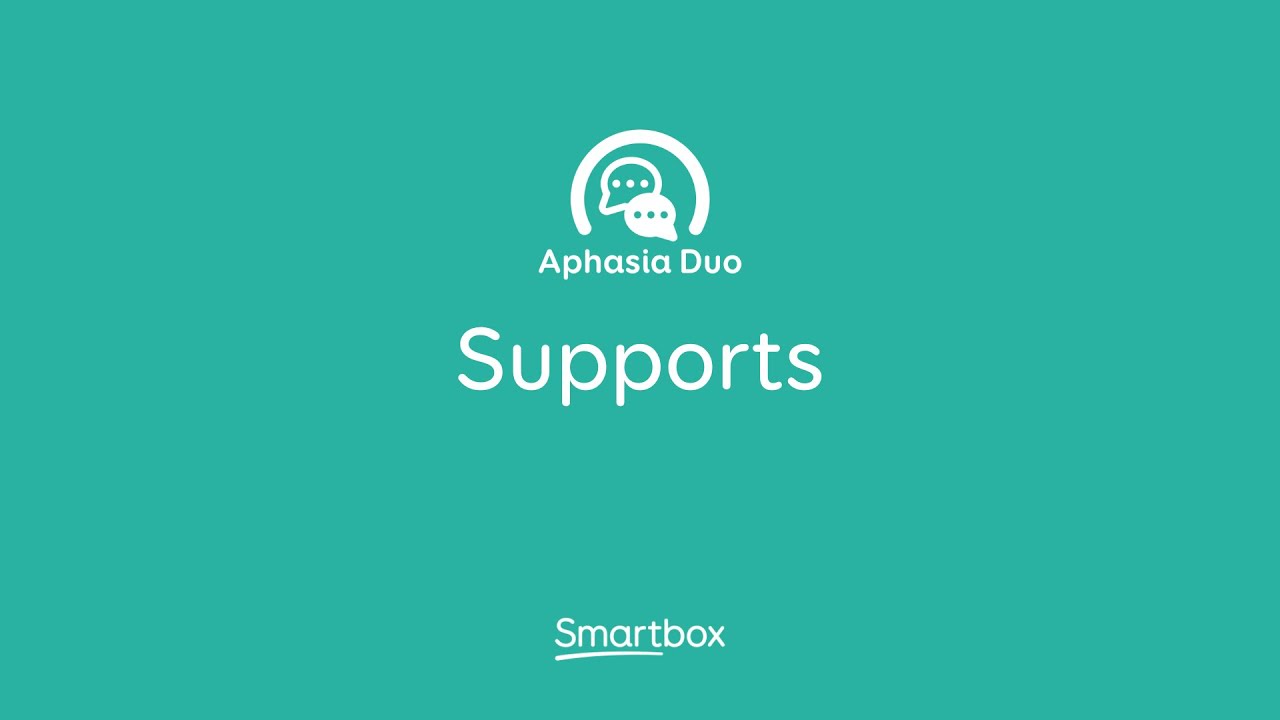 Exploring the Supports section in Aphasia Duo