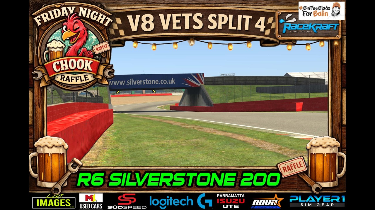 RaceKraft Simulations V8 Veterans //  S26 // S4 // RND6 // Silverstone 200