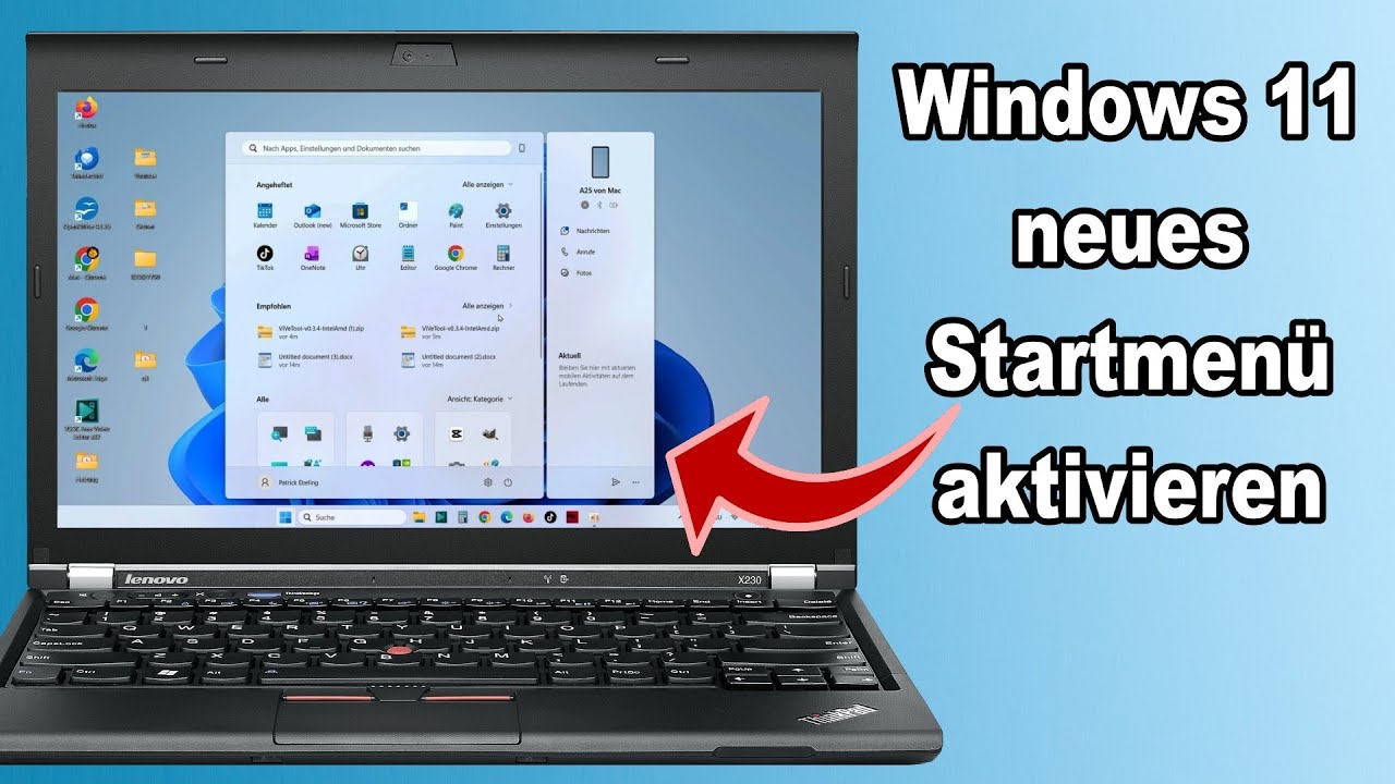 Windows 11 neues Startmen&uuml; aktivieren | So geht&rsquo;s!
