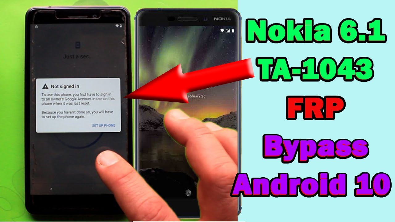 Nokia 6.1 TA-1043 frp bypass | nokia ta-1043 google account remove on Android 10 2020