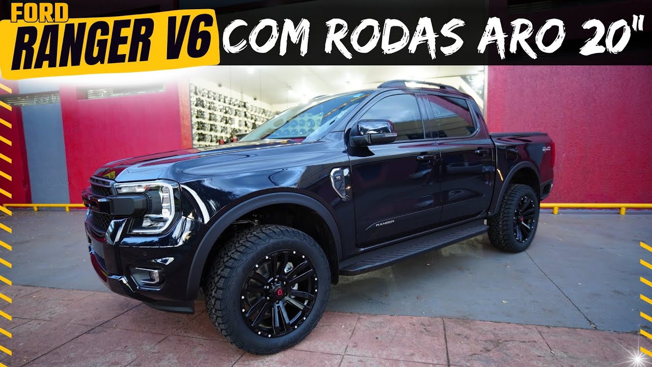 Nova Ford Ranger V6 com rodas esportivas aro 20