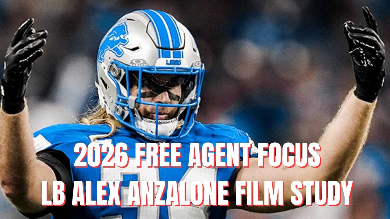 2026 Free Agent Focus: LB Alex Anzalone Film Study l 2026 NFL Free Agency