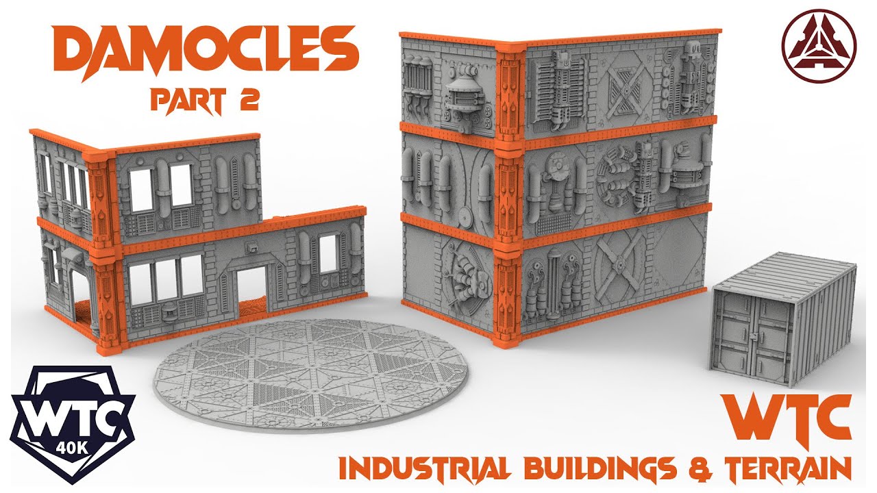 WTC ruins and intact buildings for tabletop wargame on Kickstarter
