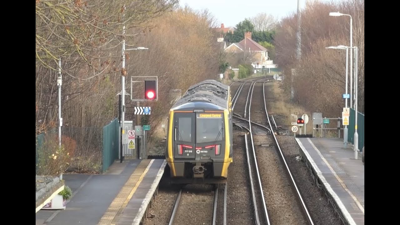Merseyrail trains at Hoylake & Manor Road stations in 2025