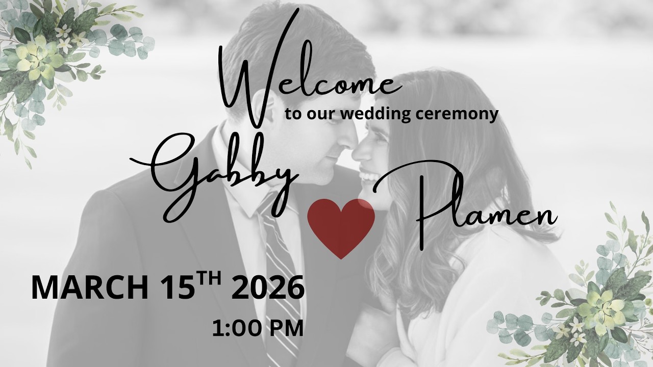 Eliya & Stamboliyski Wedding Ceremony  3/15/26 - 1 PM | First Presbyterian Church - Ridgewood NJ