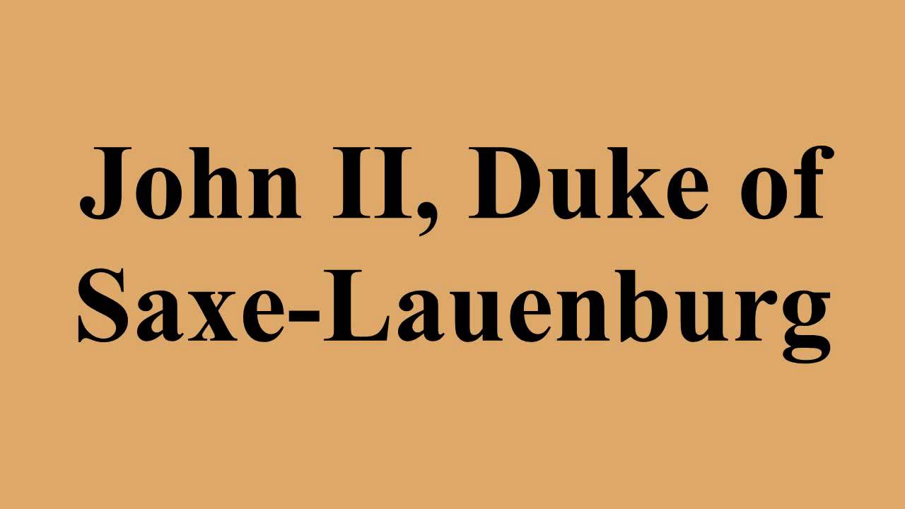 John II, Duke of Saxe-Lauenburg