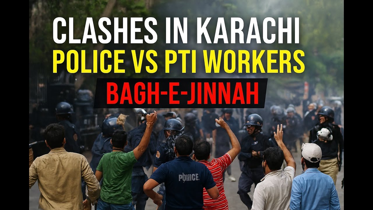 Clashes in Karachi: PTI Rally Turns Chaotic at Bagh-e-Jinnah
