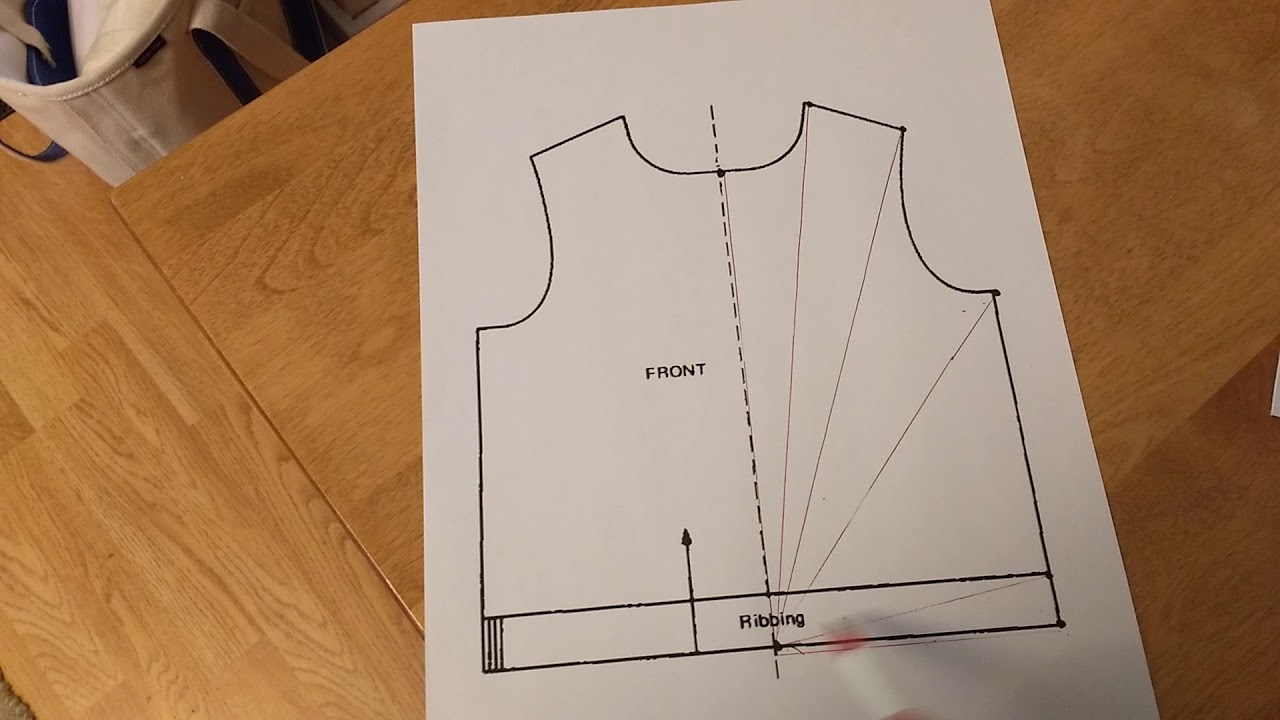 Reduce full size pattern to half scale