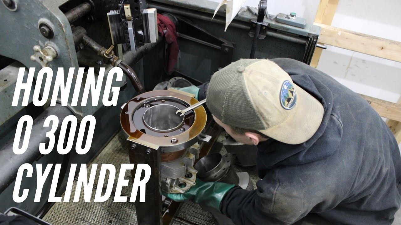 Cylinder Honing A Continental O 300 Cylinder